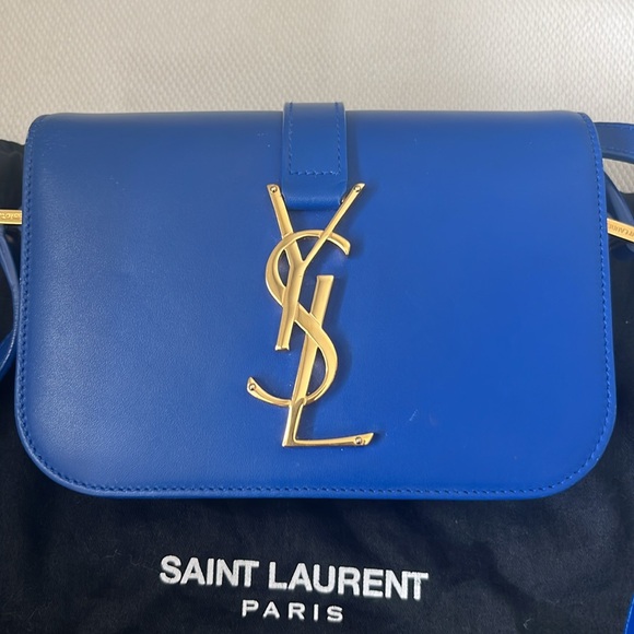 Saint Laurent Small Universite Crossbody Bag in Blue Leather - Picture 5 of 14